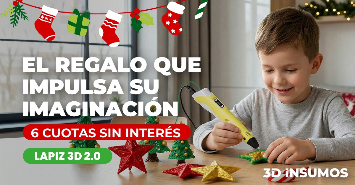 Banner lápiz 3D navidad